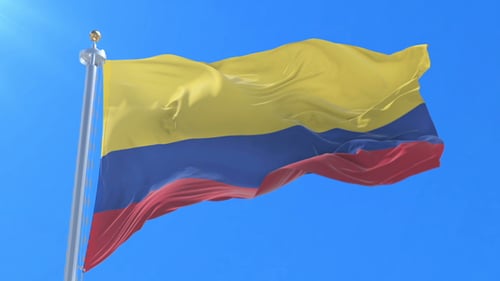 Colombia Flag Waving