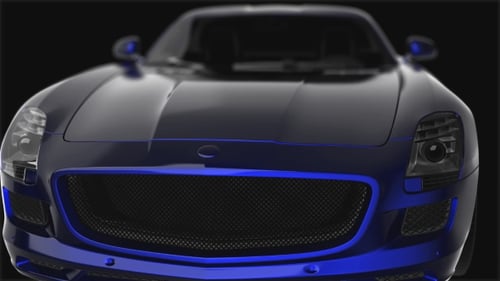 Luxury Sports Car 3D Animation with Dynamic Lighting