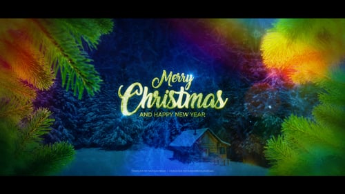 Sparkling Christmas and New Year Opener with Elegant Gold Text