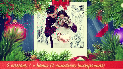 Elegant Christmas Photo Album with Festive Ornaments