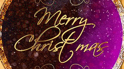 Sparkling Christmas Holiday Greeting Card Animation