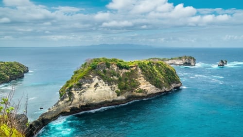 Rocks in the Atuh Beach at Nusa Penida Island, Bali, Indonesia