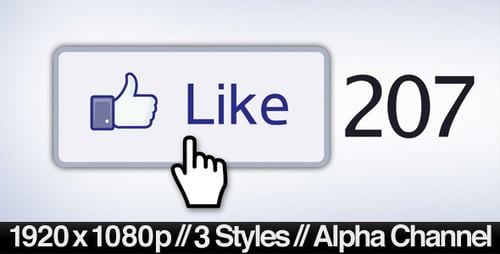 Social Media Like Button and Counter Animations