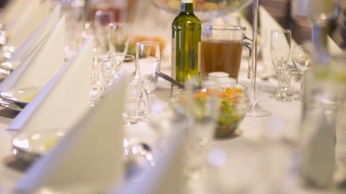 Elegant Table Setting at a Wedding Reception