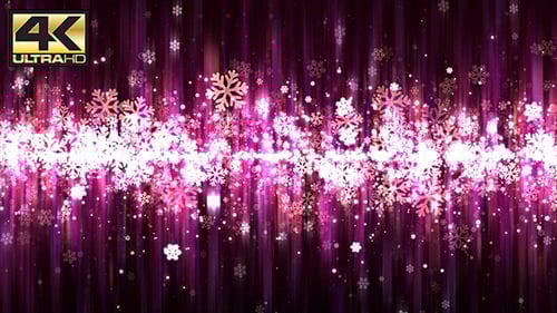 Festive Pink Snowflakes Shimmering Background for Celebrations