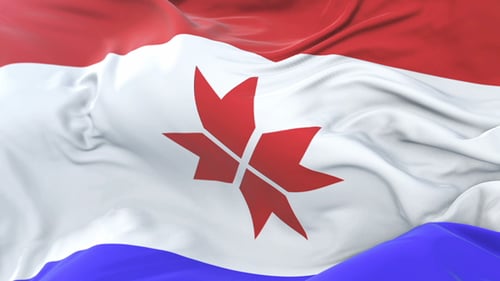 Mordovia Flag Realistic Waving 3D Animation