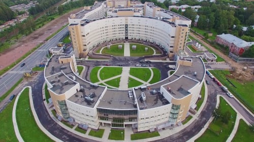 Clinical Infectious Diseases Hospital Botkin in the City of Saint-Petrsburg. Aerial View