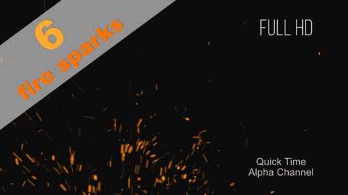 Realistic Fire Sparks Burning Particles Overlay