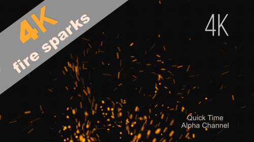 Realistic Rising Fire Sparks Overlay