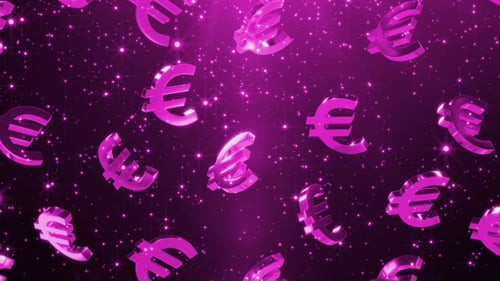 Falling Euro Symbols