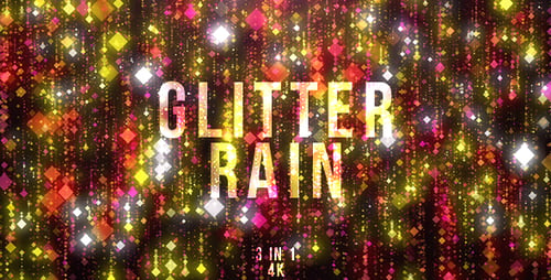 Roter Glitzer-Regen