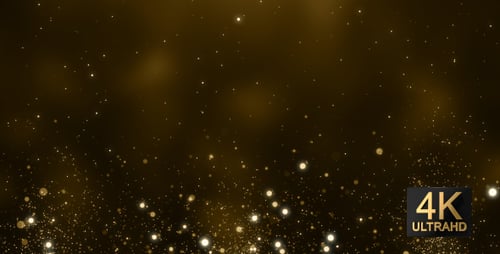 Golden Shimmer Particle Flow for Elegant Celebration Background