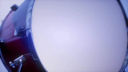 Dynamic 3D Drum Kit Animation with Bright Lens Flares