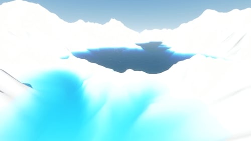 Aerial Iceberg Landscape Clear Blue Sky