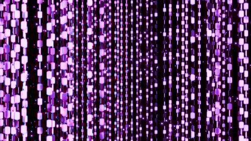 Shimmering Purple Particle Curtain Loop Background