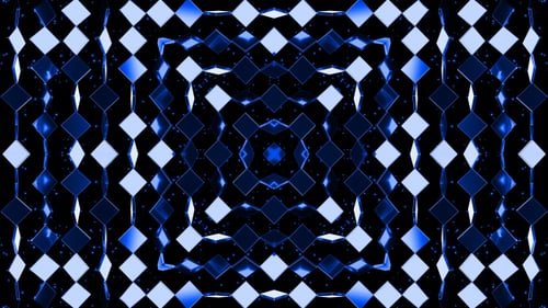 Pulsating Blue Diamond Grid Loop Background