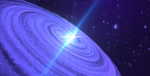 Futuristic Swirling Galaxy with Bright Central Light Animation