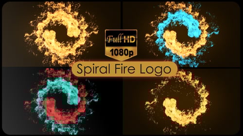 Logo de fuego en espiral