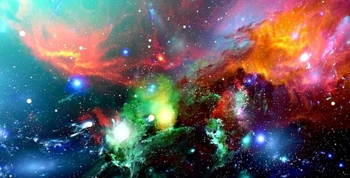 Vibrant Space Nebula Animated Background