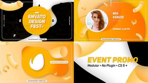 Dynamic Event Opener with Fluid Shapes and Bold Typography