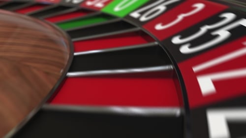 Casino Roulette Wheel Ball Hits 11 Eleven Black