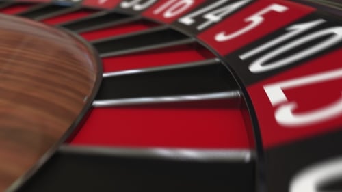 Casino Roulette Wheel Ball Hits 3 Three Red