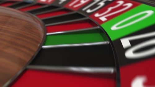 Casino Roulette Wheel Ball Hits 23 Twenty-three Red