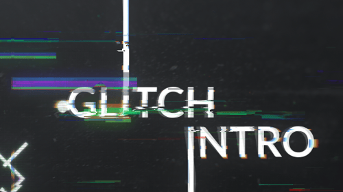 Geometric Glitch Logo Reveal