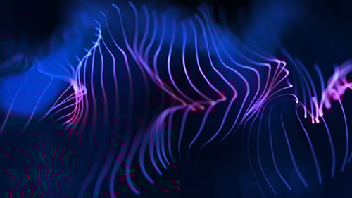 Abstract Fluid Digital Wavy Lines Background Loop