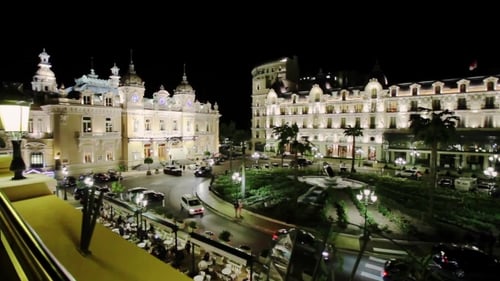 Monaco City Town Monte Carlo Night Port Yahts