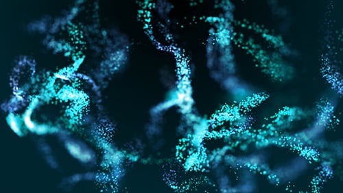 Ethereal Glowing Particle Trails Fluid Background