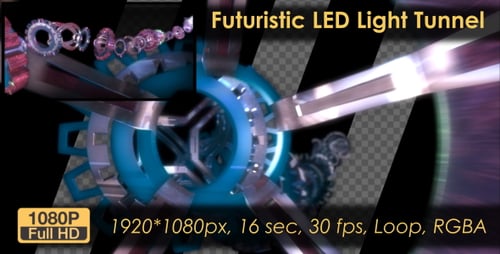 Futuristic LED Light Tunnel