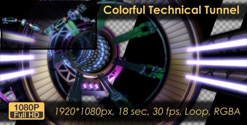 Colorful Technical Tunnel
