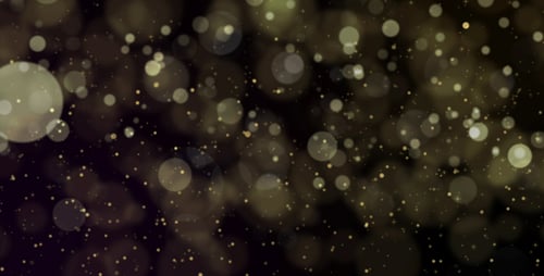 Golden Bokeh Lights and Sparkling Particles Background