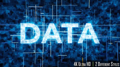 Futuristic Data Typography 4K