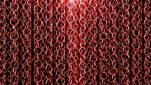 Abstract Red Glowing Rings Looping Background Animation