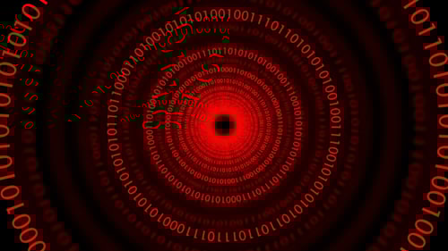 Red Digital Data Tunnel