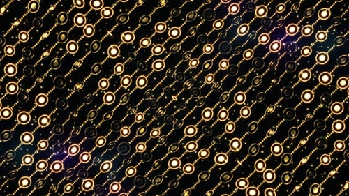 Elegant Golden Shimmering Chains Loop Background Animation