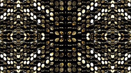 Abstract Golden Circles Shimmering Pattern Loop Background