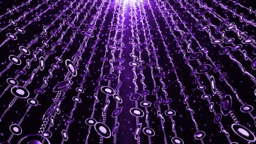 Sparkling Abstract Purple Chain Link Design Background Loop
