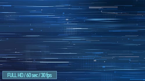 Abstract Blue Digital Data Stream Lines Technology Background