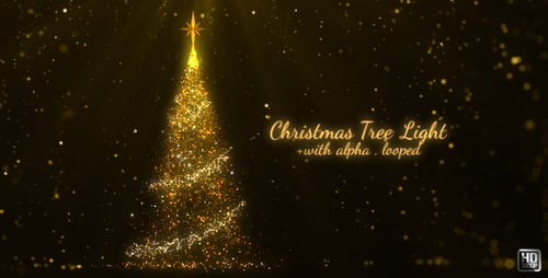 Sparkling Christmas Tree Forming Particles Elegant Animation