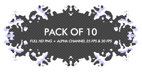 Fluid Ink Shape Reveal Transition Pack