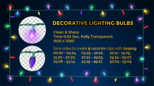 Colorful Animated Christmas String Lights Frame