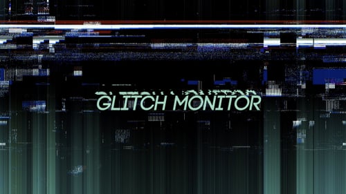 Abstract Glitch Digital Data Corruption Transition Background
