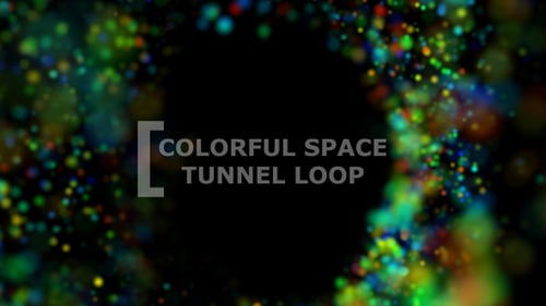 Loop colorido do túnel espacial