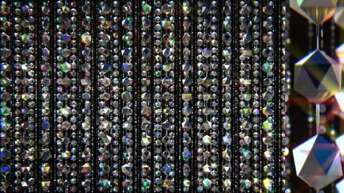 Elegant Glittering Crystal Strands Animation