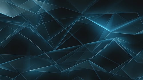 Leuchtende Kanten Blaue polygonale Brechung