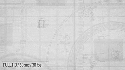 Animated Geometric Blueprint Technical Background
