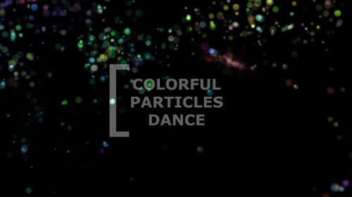 Sparkling Colorful Particles Abstract Overlay